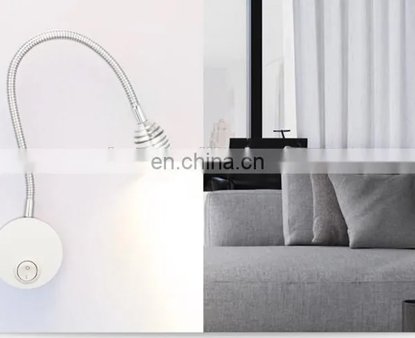 Led 1w 110v 220v Wall Mounted Hotel Bedroom Bed Headboard Warm White and Cool White Reading Lamp photo-5