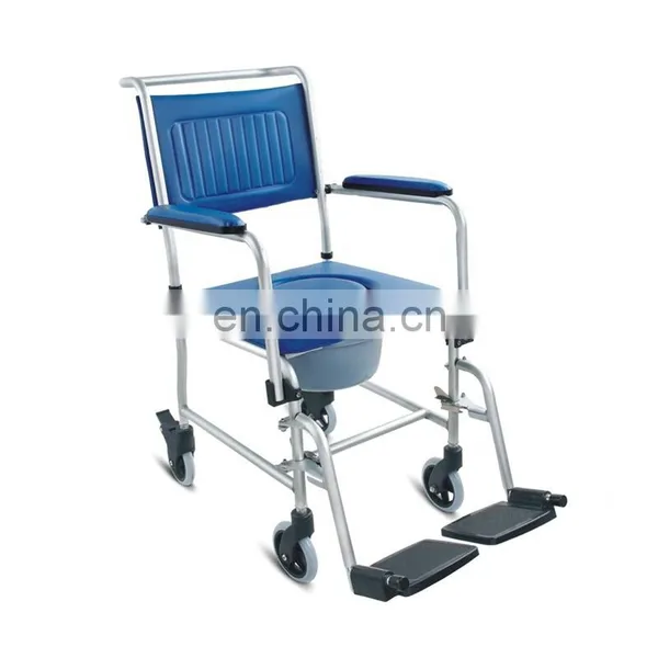 Stainless Steel Toilet Commode Wheelchair for Elderly photo-5