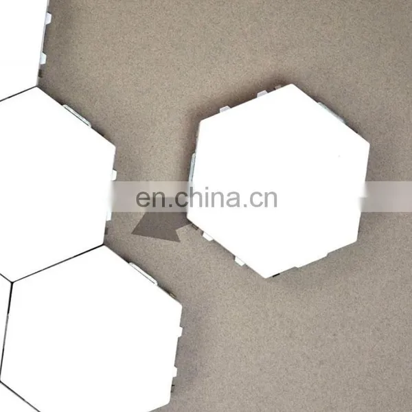 2020 Amazon DIY Hexagon Light Electronics Touch Sensor Wall Decorative Hexagon Honeycomb Quantum Led Modular Light photo-4