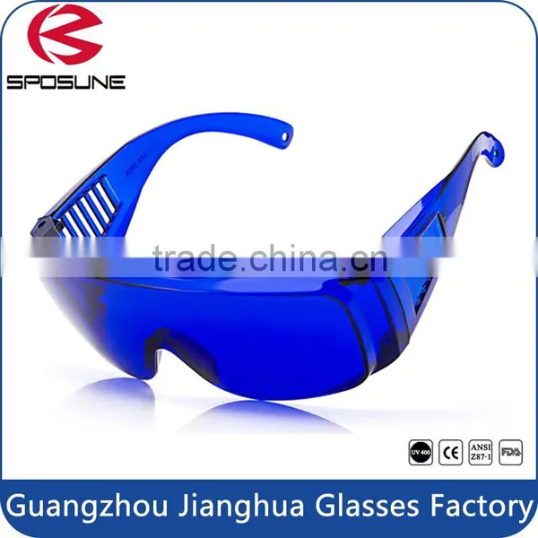 Traditional Blue Welding Filter Lens Safety Eyewear Wide Temples Increase Side Protection Safety Goggles photo-2
