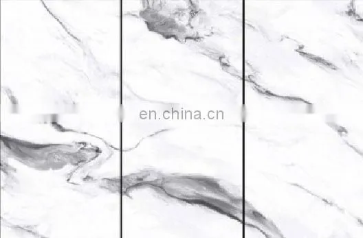 Designer Indian Big Slab Glossy White Carrara Large Porcelain Marble Slab Stone Tile Wall Anti Matt Piece photo-3