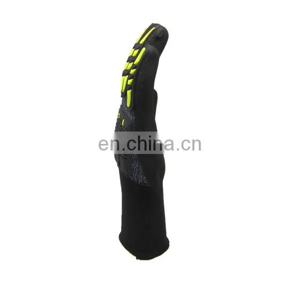 Finger Protector 13G HPPE Glassfiber Liner Cut Resistant Level 5 Impact Working Nitrile Coated Safety Gloves photo-5