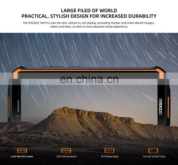 Wholesale DOOGEE S40 Pro Smartphone 5.45'' HD+ IPS Screen 4GB+64GB 13MP+2MP Rear Camera 4650mAh Large Battery Android 10.0 photo-5