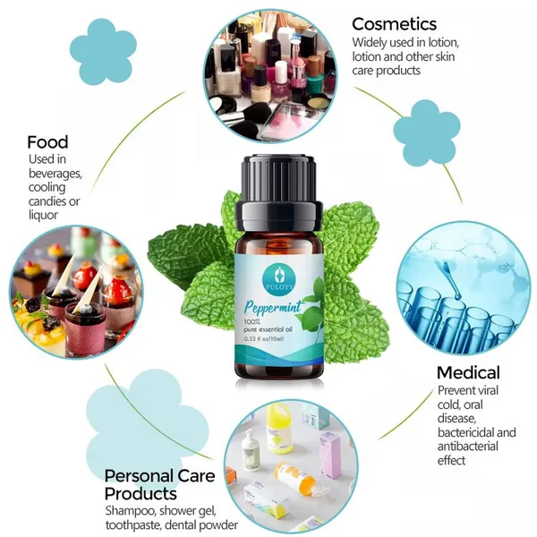 Wholesale Bulk Free Sample Peppermint Essential Oil Private Label Pure Natural Organic Undiluted Peppermint Oil for Hair Care photo-4