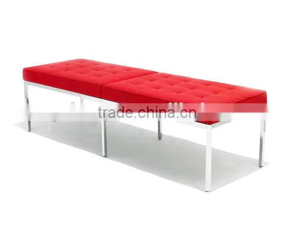 Florence Knoll Bench,Mid-century Bench,modern Classic Genuine Leather Bench photo-2