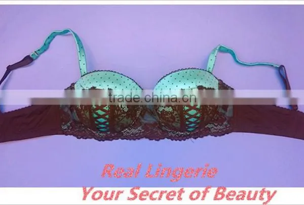 Plus Size Satin Bra W/Lace Up, High Quality Bra photo-6