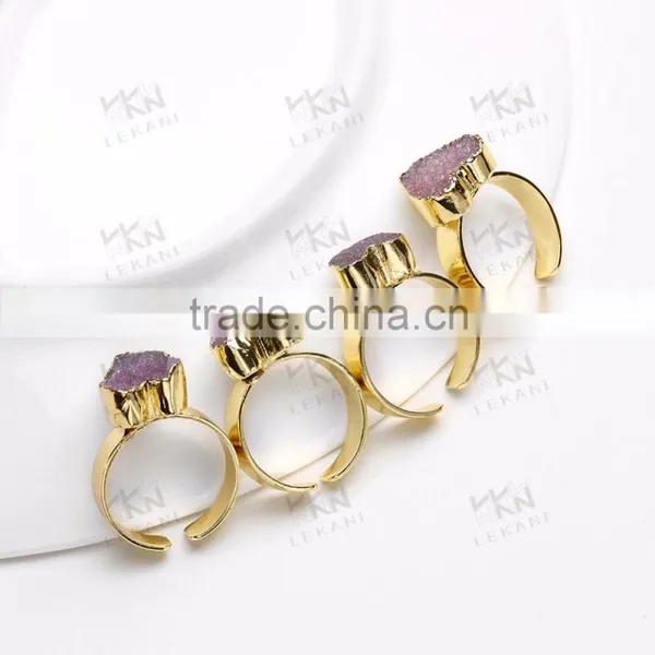 Available Stock Jewelry Natural Crystal Heart Ring Design Wholesale photo-2