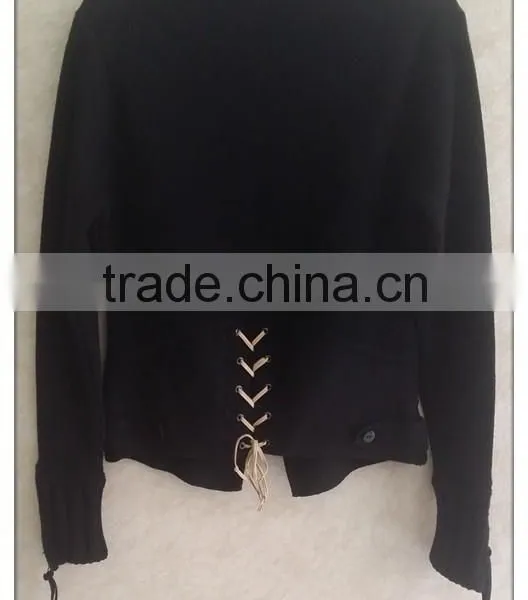 Women Zipper Knitting Sweater Coat,simple Design Ladies Cardigan Sweater photo-2