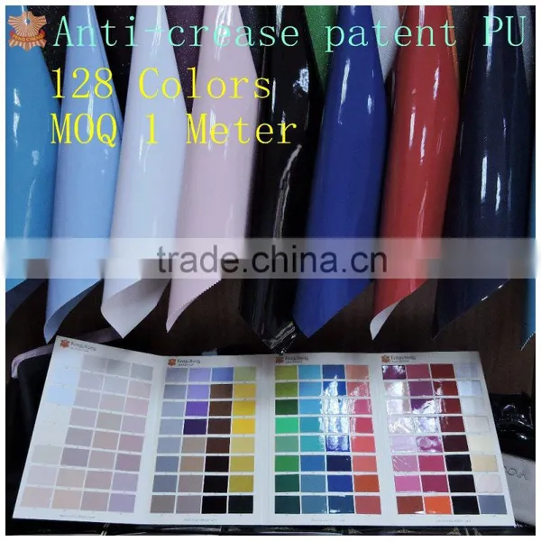 MOQ 1 Yard High Quality Low Price Non-crease Patent pu photo-5