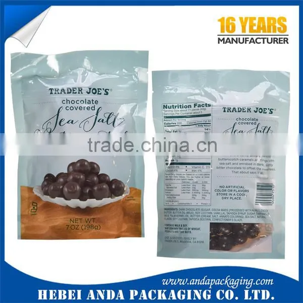 Snack Sachet Plastic Food Pouch Film / Stand up Zipper Bag For Snack Food Packaging photo-4