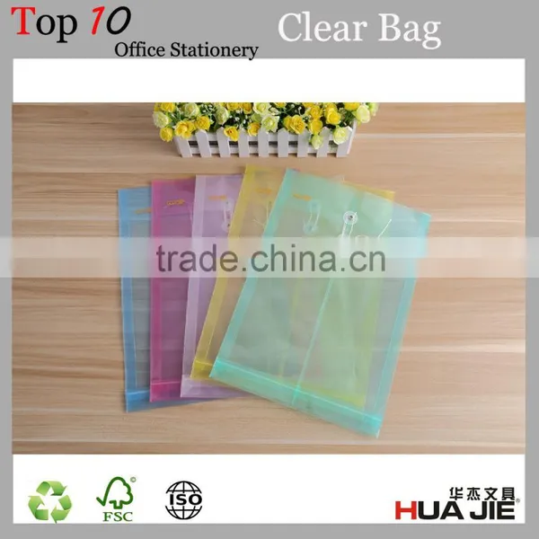 Plastic Clear A4 PP File Folder Bag With Button photo-6
