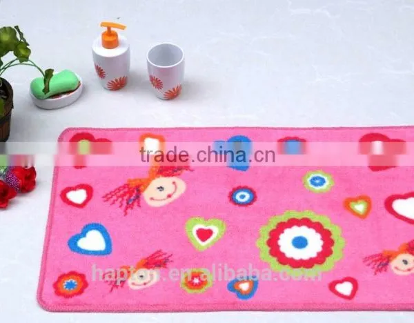 50*70cm Polyester Mats With Anti-slipping Backing Printing Floor Mat