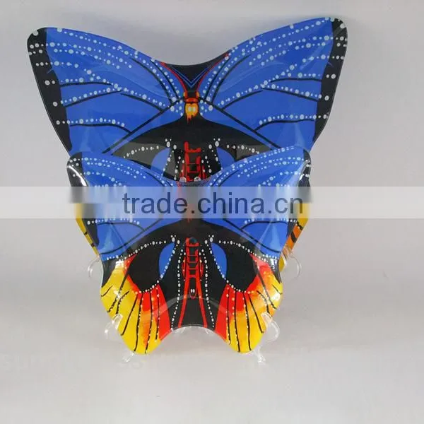 The Butterfly Glass Plate Blue Style photo-6
