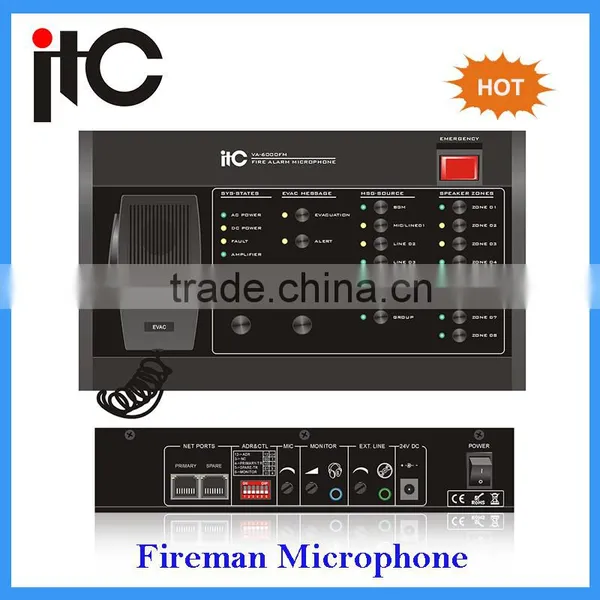 VA-6000FM Digital Fireman Microphone Addressable Fire Alarm Control Panel