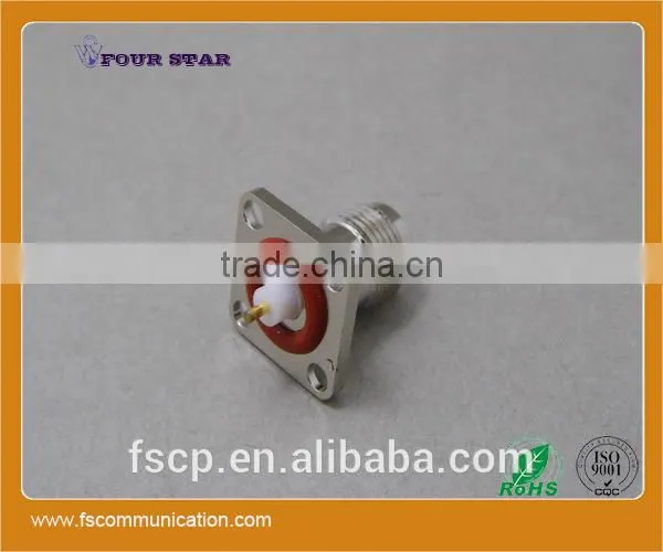 TNC Connector RP-Female 17.5mmSQ Panel With Extended 3mm Insulator