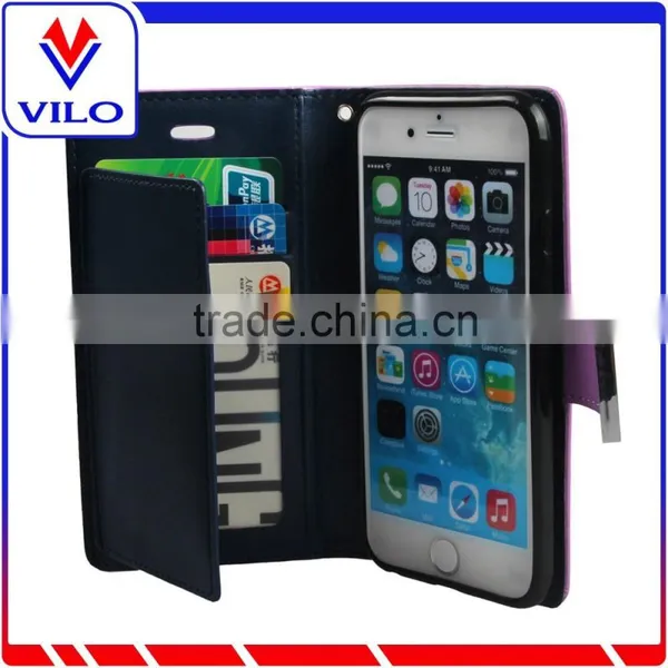 High Quality Ultra Slim Fashion Design PU Leather Wallet Case Cover For IPhone 6 photo-2