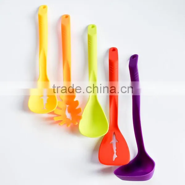 5 Pcs/set Non-stick Heat-resisting Nylon Cooking Tool Sets, Kitchen Utensil Set, Kitchenware Noodle Spoon Colander Scoop Ladle photo-6