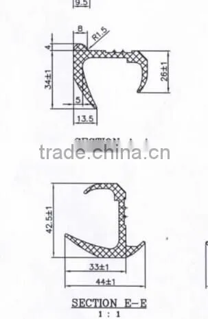 Container Door Gasket Seal C Pattern Strip Rubber Fitting Waterproof Wholesale Manufacturer photo-2