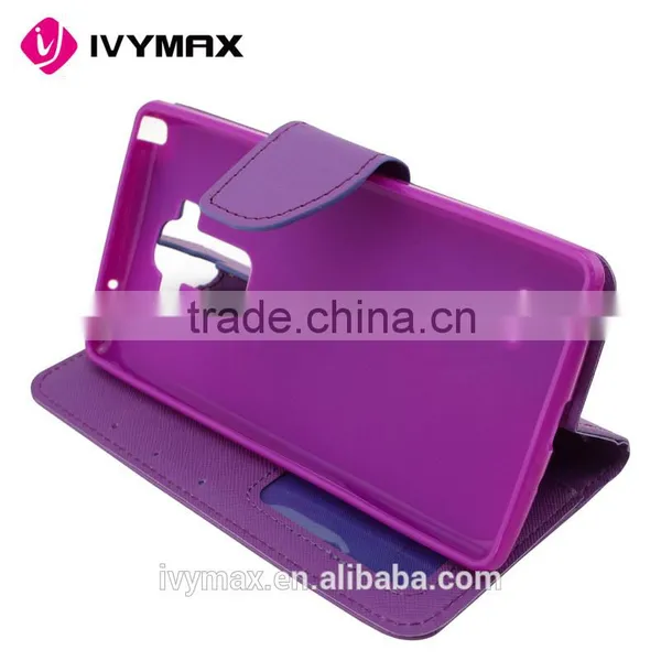 China Guangzhou Wholesale PU Leather Flip Folio Book Style Card Slots Kickstand Wallet Phone Case for LG G Stylo/ LS770/H634 photo-4