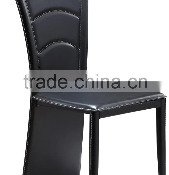 Z652-1 Modern Black Pvc Leather Dining Chair and Dining Table