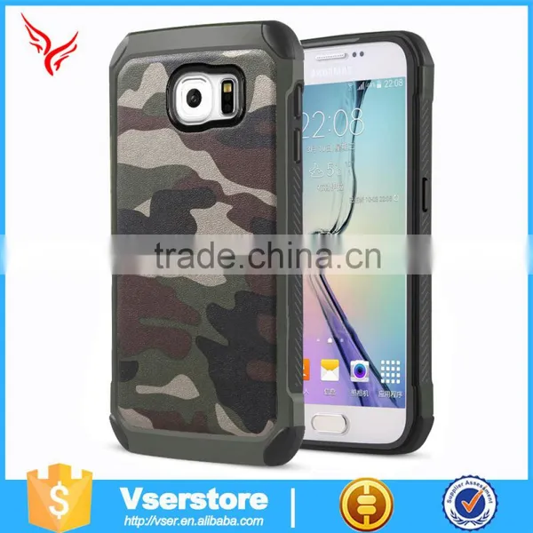 Hybrid Mobile Phone Cases Combo Design Protective Sleeve for Galaxy S6 Camouflage Mobile Phone Shell photo-2
