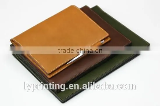 High Quality Wholesale Notebook With Pen in Leather Book Cover