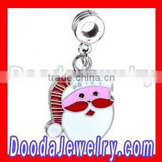 Wholesale Custom Metal Charm Jewelry Enamel Santa Claus Dangle Charms