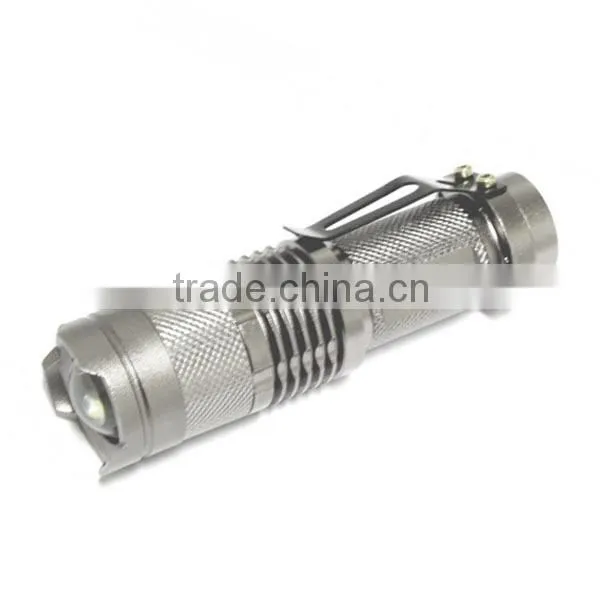 AA or 14500 Battery Zoom Led Rechargeable Tactical Flashlight/2015 New Wholesale Flasglight photo-2