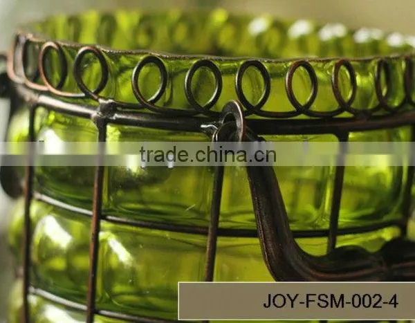 Metal Base Plate Glass Flower Vase photo-4