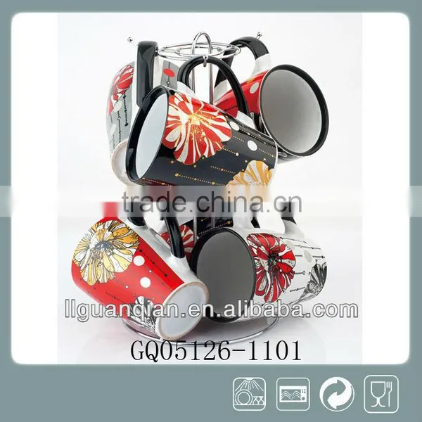 Ceramic Flower Mug for Wedding Gift