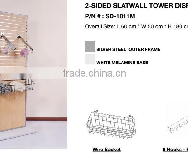 2-sided Slatwall Shelf and Garment Display Rack photo-2
