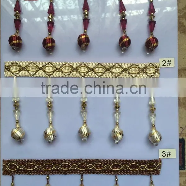 [YZLACE] Tassels Lace Curtains Wholesale 10094