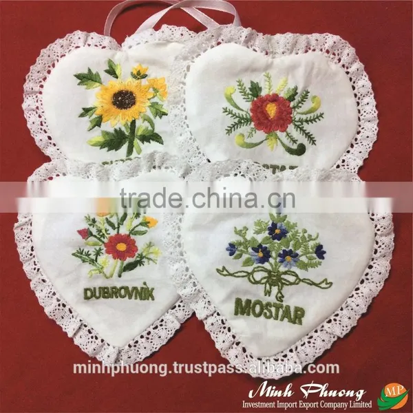 Size 10x10 cm Sunflower Hand Embroidery Fragrant Bag With High Quality photo-3