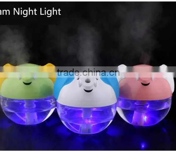 230ml 3 Colours Ultrasonic Mini USB Humidifier With LED Light/ Ultrasonic Air Cleaner