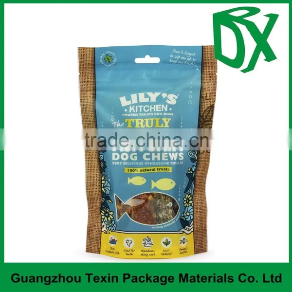 TEXIN 500g Stand up Cheap Zipper Bag for Bird Food Packing Pet Food Bag