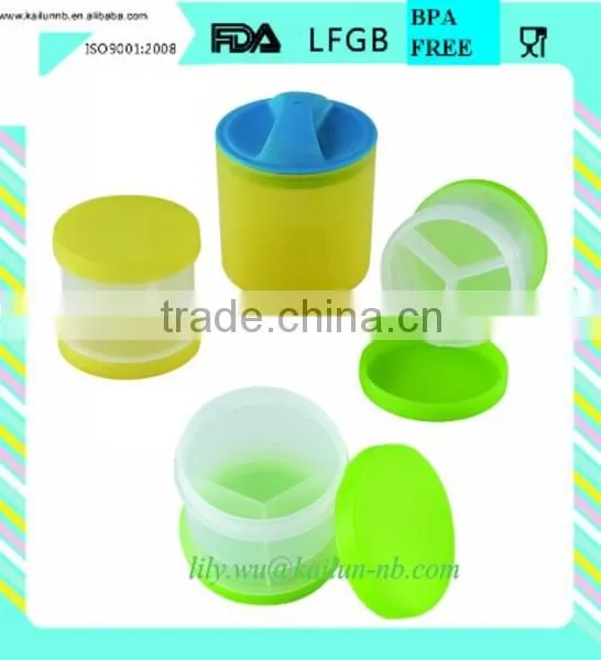 foodgrade bpa free plastic single extra swist storage box for supplements and pill