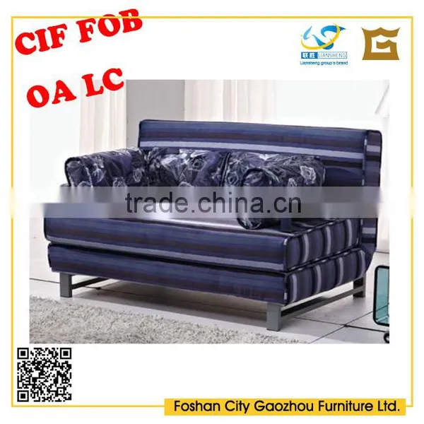 Modern Designs Living Room Stainless Steel Legs Fabric Sofa Bed
