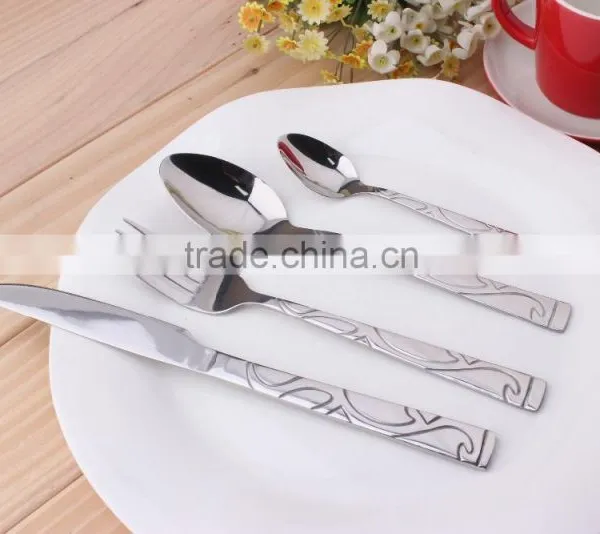 Embossed Stainless Steel Cutlery Set 24 Pieces(KX-S152) photo-3