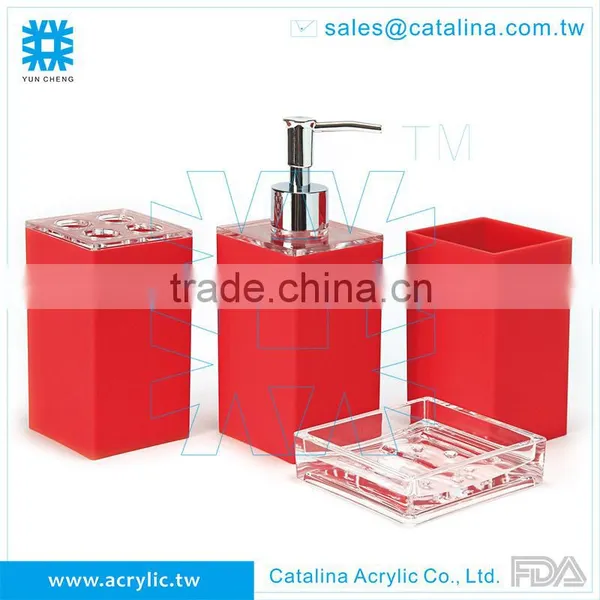 Tooth Brush, Set or Separate of Tumbler Lotion Dispenser Soap Dish Acrylic Bathroom Accessory photo-5