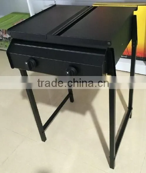 Luxury!! Black Painting Steel Gas Bbq Grill With Infrared Burner