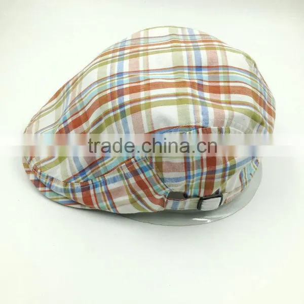 Fashion Check Cotton Ivy Cap Manufacturing photo-3
