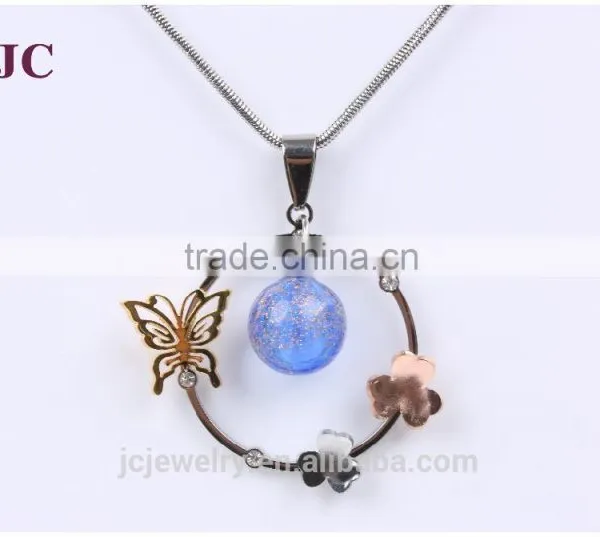 Wholesale Custom Essential Oil Diffuser Flower of Life Stainless Steel Pendant