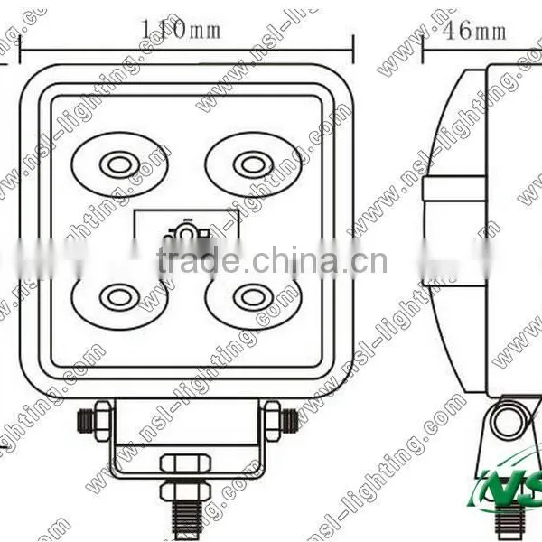 Hot Sale Led Work Lights for Truck CE Rohs Approved Mini Truck Accessories IP67 10-30V DC 15w Led Work Light photo-4