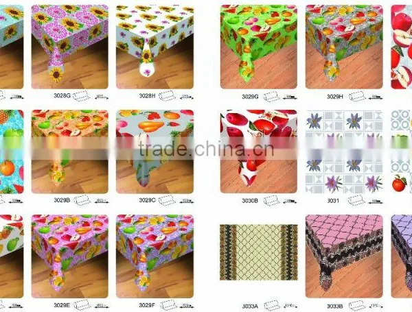PVC Transparent Printed Tablecloth / PVC Table Cloth Rolls photo-5