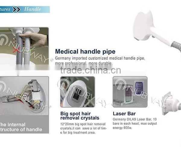 2014 Newest Multi Cooling 600W German Laser Bars High Power Medical 808nm Diode Laser Hair Removal Machine photo-3