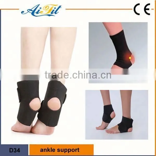 Elastic Neoprene Magnetic Far-infrared Self-heating Ankle Support for Pain Relief photo-4
