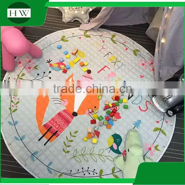Promotional Gift Portable Baby Kids Children Cotton Gym Play Mat Soft Cotton Toys Storage Bag photo-3