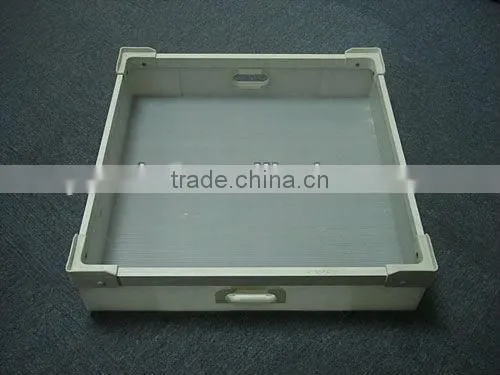 White Corrugated Plastic Tote Tray