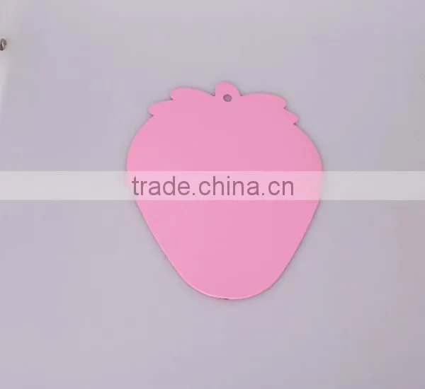 Home Used Strawberry Shaped Soft EVA Material Non-toxic Three Solid Fresh Color High Toughness High Desity Cup Coaster Board photo-3