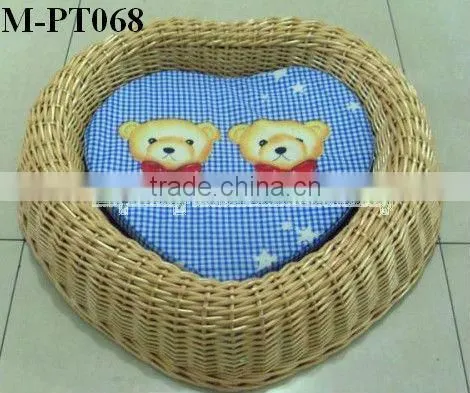 Oval Willow Wicker Dog Bed With Pillow photo-4